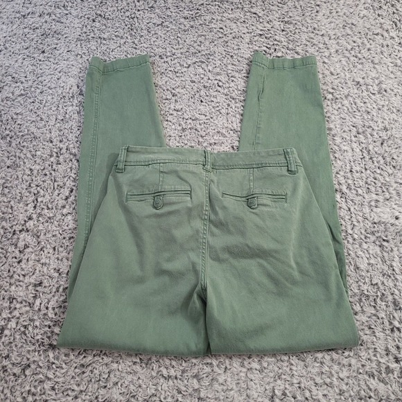 Liverpool Pants Womens 2 Green Stretch Modern Skinny Ankle Preppy Classiccore - Picture 1 of 11